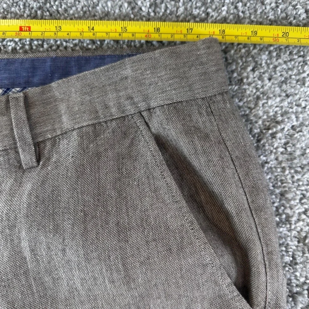 Banana Republic Aiden Fit Chino Pants Mens 35x30 Linen Blend Straight Summer